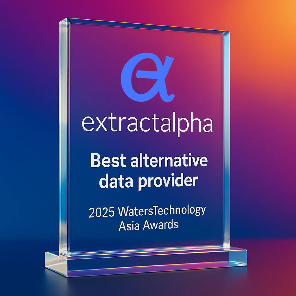 ExtractAlpha Wins Best Alternative Data Provider